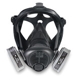 image of Sperian Survivair Opti-Fit Full Facepiece 756184 - Size Small - Black - Silicone - 5-Point Suspension