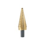 image of Irwin Unibit 3/16-7/8 in Step Drill Bit 15104 - Titanium - 3 Flatted Shank
