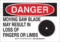 image of Brady B-555 Aluminum Rectangle White Equipment Safety Sign - 10 in Width x 7 in Height - 127908