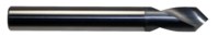 image of Cleveland 1799-AT 3/8 in Spotting Drill Bit C46412 - Right Hand Cut - Radial 90° Point - AlTiN Finish - 3 in Overall Length - 1 in Spiral Flute - Carbide - Straight Shank
