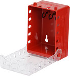 image of Brady Ultra Compact Red Lock Box - 4 in Width - 5.7 in Height - 12, 6 stored Padlock Capacity - 754473-58893