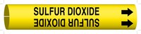 image of Brady 4135-G Strap-On Pipe Marker, 8 in to 9 7/8 in - Gas - Plastic - Black on Yellow - B-915 - 44921