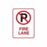 image of Brady B-959 Aluminum Rectangle White Parking Restriction, Permission & Information Sign - 12 in Width x 18 in Height - 103741