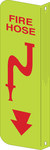 image of Brady Bradyglo Polyester / Polystyrene Rectangle Red Fire Equipment Sign - 4 in Width x 18 in Height - 50698