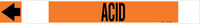 image of Brady 5796-HPHV Strap-On Pipe Marker - Acid, Base & Caustic - Polyester - Black on Orange - B-681, B-883 - 66673