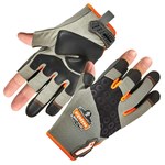image of Ergodyne ProFlex Tena-Grip 720 Gray/Black/Orange Medium Synthetic EVA Foam/Leather Work Gloves - 17113