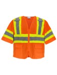 image of Global Glove FrogWear HV High-Visibility Surveyor's Vest GLO-0145 LG - Size Large - High-Visibility Orange & Yellow/Green
