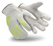 image of HexArmor Chrome Series 4081 White/Yellow 6 Goatskin Cut and Sewn Cut-Resistant Gloves - ANSI A8 Cut Resistance - 4081-XS (6)