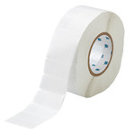 image of Brady THT-64-427-3 Die-Cut Printer Label Roll - 1 in x 2.25 in - Vinyl - Clear / White - B-427 - 30538