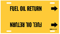 image of Brady 4064-F Strap-On Pipe Marker, 6 in to 7 7/8 in - Oil - Plastic - Black on Yellow - B-915 - 40465