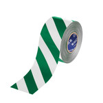 image of Brady ToughStripe Max Green, White Marking Tape - 4 in Width x 100 ft Length - 0.024 in Thick - 62913
