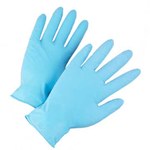 West Chester Posishield Blue Large Powdered Disposable Gloves - Food, Industrial Grade - 9 in Length - Rough Finish - 4 mil Thick - 2900/L