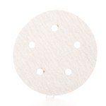 image of 3M NX Disc Coated Aluminum Oxide White Hook & Loop Disc - Paper Backing - C Weight - P100 Grit - Fine - 5 in Diameter - 27992