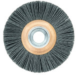 image of Weiler Bore-Rx 31110 Wheel Brush - 4 in Dia - Crimped Round Nylon Bristle