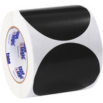 image of Tape Logic DL615F Blank Circle Inventory Labels - Paper - Black - 10450