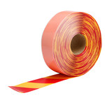 image of Brady ToughStripe Max Red/Yellow Marking Tape - 3 in Width x 100 ft Length - 0.050 in Thick - 64070