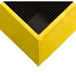 image of Wearwell Sanitizing Footbath Mat 222.2.5x32x39BYL - 32 in x 39 in, Rubber - Bristles - Black/Yellow - 29019