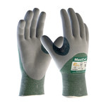 image of PIP ATG MaxiCut 18-575 Gray Medium Cut-Resistant Gloves - ANSI A2 Cut Resistance - Nitrile Palm & Fingertips Coating - 8.7 in Length - 18-575/M