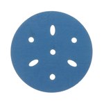 image of 3M Hookit Blue Abrasive Ceramic Aluminum Oxide Hook & Loop Disc - 3 in Diameter Multi-Hole Vacuum Holes - 36151
