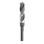 image of Irwin 3/4 in Reduced Shank Drill Bit 91148 - Black Oxide Finish - 6 in Overall Length - 3 in Flute - M7 High-Speed Steel - 3-Flatted Shank