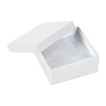 White White Jewelry Boxes - 3.5 in x 3.5 in x 1.5 in - SHP-3426