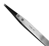 image of Excelta Three Star Utility Tweezers - Carbon Fiber Straight Soft Tip - 0.4 in Tip Width - 5 in Length - 159B-RT