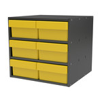 image of Akro-Mils Akrodrawers AD1817C88 Super Modular Cabinet - Charcoal Gray - 18 in x 17 in x 16 1/2 in - AD1817C88 YELLOW