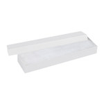 White White Jewelry Boxes - 8 in x 2 in x 0.875 in - SHP-3430