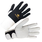 image of Impacto 473-31 LH Black/White Medium Leather/Nylon/Spandex/Visco-Elastic Polymer Work Glove - 47331110031