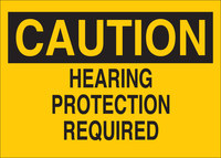 image of Brady B-555 Aluminum Rectangle Yellow PPE Sign - 10 in Width x 7 in Height - 40971
