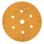 image of 3M Hookit Coated Aluminum Oxide Yellow Hook & Loop Disc - Paper Backing - C Weight - P120 Grit - Fine - 6 in Diameter - 00981