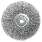 image of Weiler 01349 Wheel Brush - 15 in Dia - Crimped Steel Bristle