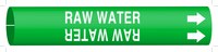 image of Brady 4116-G Strap-On Pipe Marker, 8 in to 9 7/8 in - Water - Plastic - White on Green - B-915 - 48393