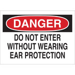 image of Brady B-120 Fiberglass Reinforced Polyester Rectangle White PPE Sign - 14 in Width x 10 in Height - 69105