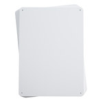 image of Brady B-401 Polystyrene Rectangle White Sign Blank - 14.25 in Width x 10.25 in Height - 13626