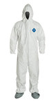 image of DuPont White Large Tyvek 400 Disposable General Purpose & Work Coveralls - TY122SWHLG002500