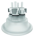 image of Justrite Polypropylene Carboy Cap Adapter - 120 mm Width - 3.7 in Height - 697841-18235