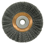 image of Weiler Nylox 31285 Wheel Brush - 4 in Dia - Crimped Round Nylon Bristle