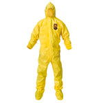 image of Kimberly-Clark Kleenguard Chemical-Resistant Coveralls A70 00683 - Size Large - Yellow