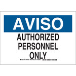 image of Brady Prinzing B-401 High Impact Polystyrene Rectangle White Restricted Area Sign - 14 in Width x 10 in Height - SP403N