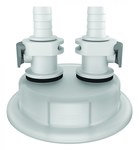 image of Justrite Polypropylene Carboy Cap Adapter - 83 mm Width - 2.8 in Height - 697841-18223