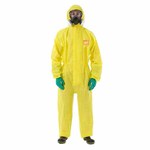 image of Ansell Microchem AlphaTec Chemical-Resistant Coveralls 68-3000 YE30-W-92-122-07 - Size 3XL - Yellow - 06464
