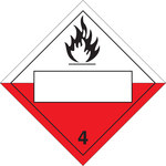 image of Brady B-120 Fiberglass Reinforced Polyester Square White Truck Placards Sign - 10 3/4 in Width x 10 3/4 in Height - 60413