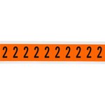 image of Irwin Strait-Line Glo Orange Flagging Tape - Pattern/Text = 222222222222222 - 1 3/16 in Width x 150 ft Length - 71003