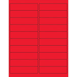 image of Tape Logic LL177RD Rectangle Laser Labels - 1 in x 4 in - Permanent Acrylic - Fluorescent Red - 14712
