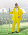 image of Dunlop Tuftex 78032 Yellow Large Nylon/PVC Heat-Resistant Jacket - 2 Pockets - Fits 54 in Chest - 791079-12170