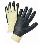 image of West Chester 713KSNF Black/Yellow Small Cut-Resistant Gloves - ANSI A2 Cut Resistance - Nitrile Palm & Fingertips Coating - 8.5 in Length - 713KSNF/S