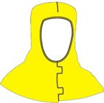 image of Ansell Microchem 3000 Yellow Universal Cleanroom Hood - Full Face Opening - 076490-18050