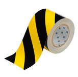 image of Brady Toughstripe Black / Yellow Floor Marking Tape - 4 in Width x 100 ft Length - 16155