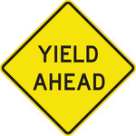 image of Brady B-959 Aluminum Diamond Yellow Stop Signs, Traffic Control Signs & Banners Sign - 24 in Width x 24 in Height - Reflective - 115607